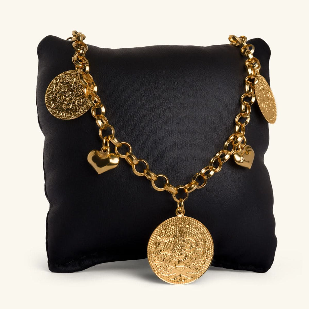 Gold Coin Charm Bracelet