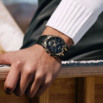 Load image into Gallery viewer, CURV, Black & Gold Dial