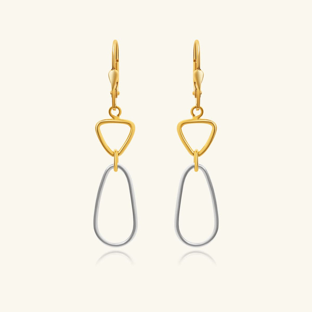 Two-Tone Dangle Earrings