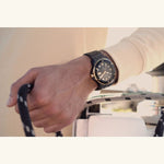 Load image into Gallery viewer, Marine Star Series A, Black Dial with Diamonds