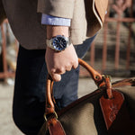 Load image into Gallery viewer, Marine Star Series B, Silver-Tone with Blue Dial