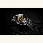 Load image into Gallery viewer, Bulova Millennia Modern watch with sleek silver band and minimalist black dial, showcasing contemporary design.