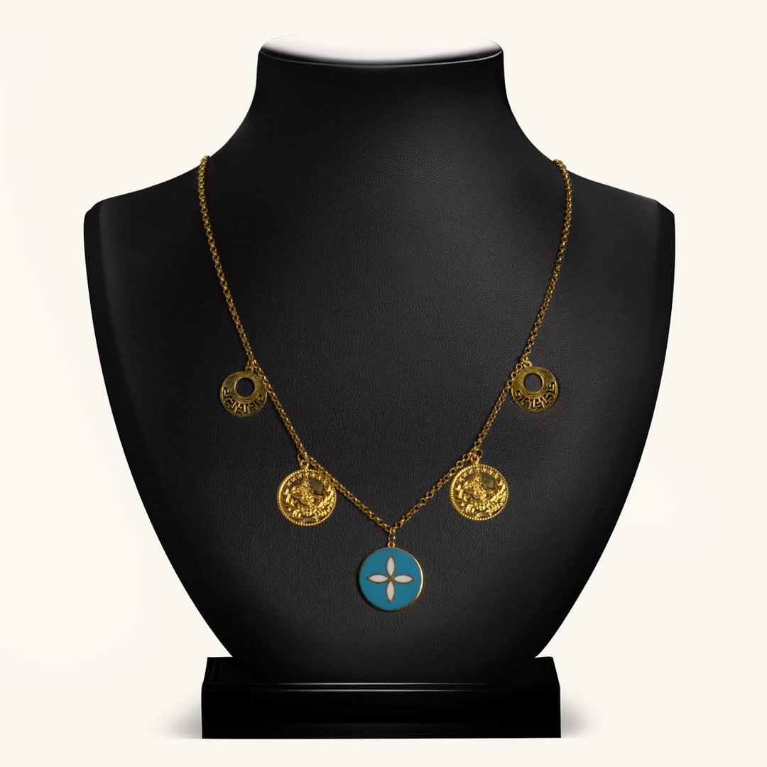 21K Gold Charm Necklace