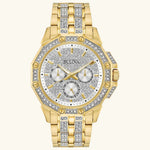 Load image into Gallery viewer, Octava Crystal, Silver & Gold Dial