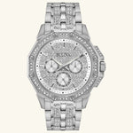 Load image into Gallery viewer, Octava Crystal, Silver White Dial