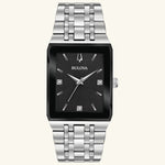 Load image into Gallery viewer, Quadra, Black Dial with 3 Diamonds