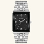 Load image into Gallery viewer, Quadra, Black Dial with 3 Diamonds