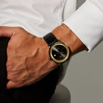 Load image into Gallery viewer, Rat Pack – Frank Sinatra, Black & Gold Dial