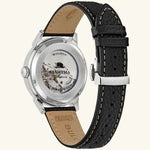 Load image into Gallery viewer, Bulova Summer Wind Frank Sinatra watch with black dial, stainless steel case, and classic design.