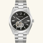 Load image into Gallery viewer, Surveyor Classic – Black Dial, Silver Steel Bracelet