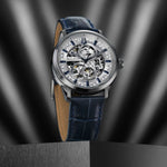 Load image into Gallery viewer, Sutton - Silver Dial and Blue Leather Strap