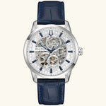Load image into Gallery viewer, Sutton - Silver Dial and Blue Leather Strap