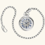 Load image into Gallery viewer, Sutton Pocket Watch – Silver Skeleton Dial