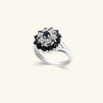Load image into Gallery viewer, 10 Carat Black Diamond Cluster Ring in White Gold

