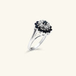 Load image into Gallery viewer, 10 Carat Black Diamond Cluster Ring in White Gold
