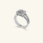 Load image into Gallery viewer, 10K Diamond Double Halo Split Shank Ring