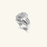 Load image into Gallery viewer, 10K Diamond Fan Cluster Statement Ring
