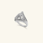 Load image into Gallery viewer, 10K Diamond Filigree Floral Shield Ring
