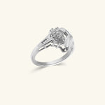Load image into Gallery viewer, 10K Diamond Heart Swirl Cluster Ring
