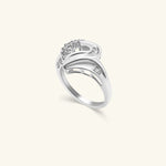 Load image into Gallery viewer, 10K Diamond Heart Swirl Cluster Ring
