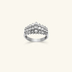 Load image into Gallery viewer, 10K Diamond Multi-Row Cluster Band Ring
