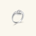 Load image into Gallery viewer, 10K Diamond Multi-Row Crossover Ring
