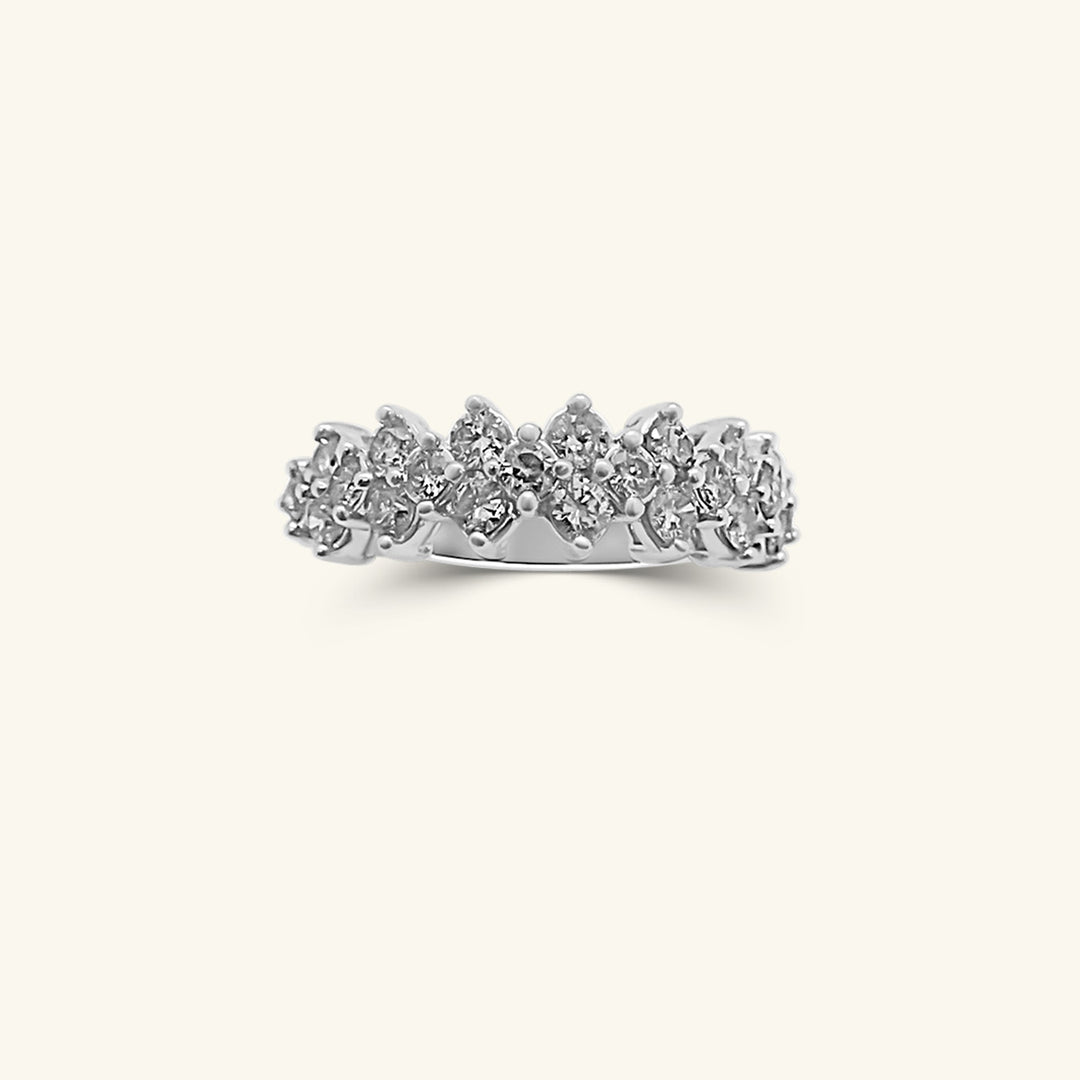 10K Five-Stone Diamond Band Ring