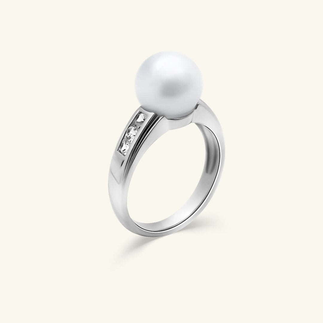 10K Pearl & Diamond Ring