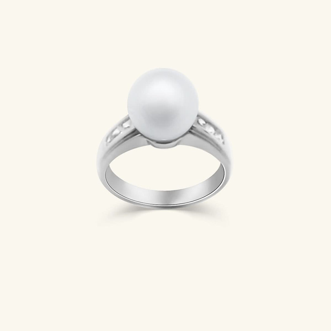 10K Pearl & Diamond Ring