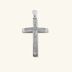 Load image into Gallery viewer, 14K White Gold Baguette Diamond Cross Pendant
