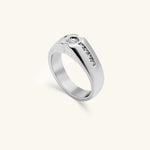 Load image into Gallery viewer, 14K White Gold Bezel-Set Men’s Diamond Ring
