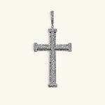 Load image into Gallery viewer, 14K White Gold Micro-Pavé Diamond Cross Pendant
