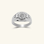 Load image into Gallery viewer, 14K White Gold Oval Halo Men’s Diamond Ring
