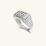 Load image into Gallery viewer, 14K White Gold Vertical Men’s Diamond Bar Ring
