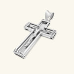 Load image into Gallery viewer, 18K White Gold Diamond Accent Crucifix Pendant
