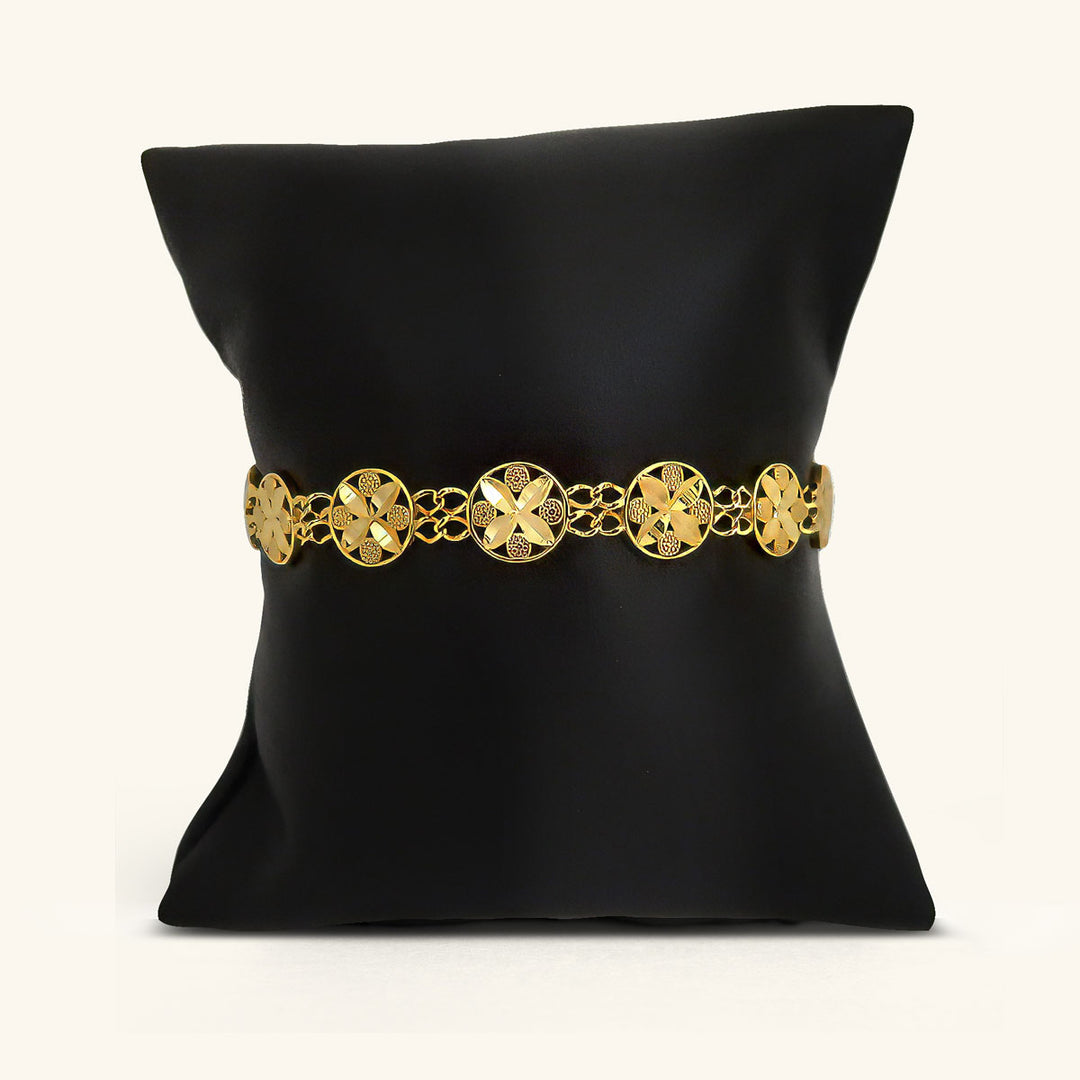 21K Gold Radiance Medallion Bracelet