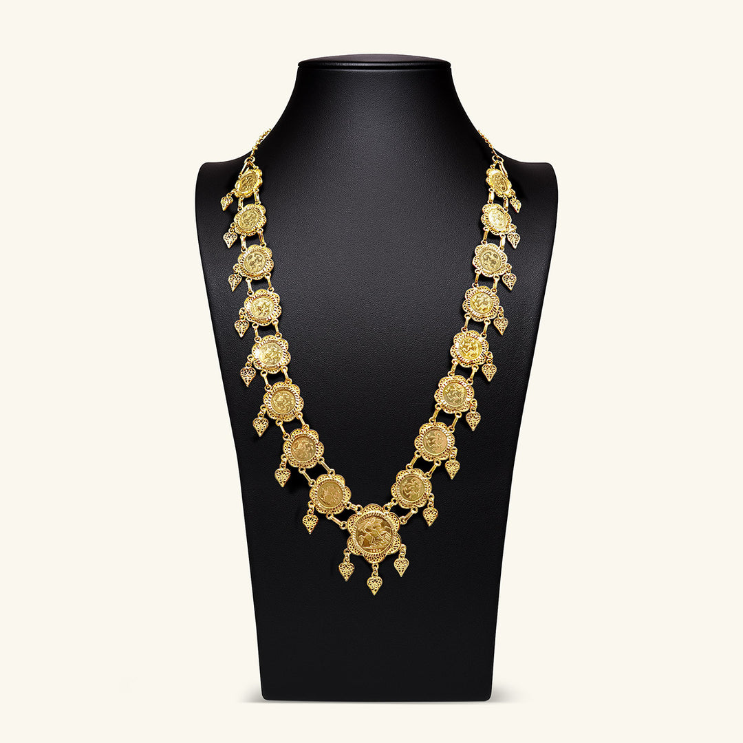 21K Gold Coin Drop Kladah Necklace