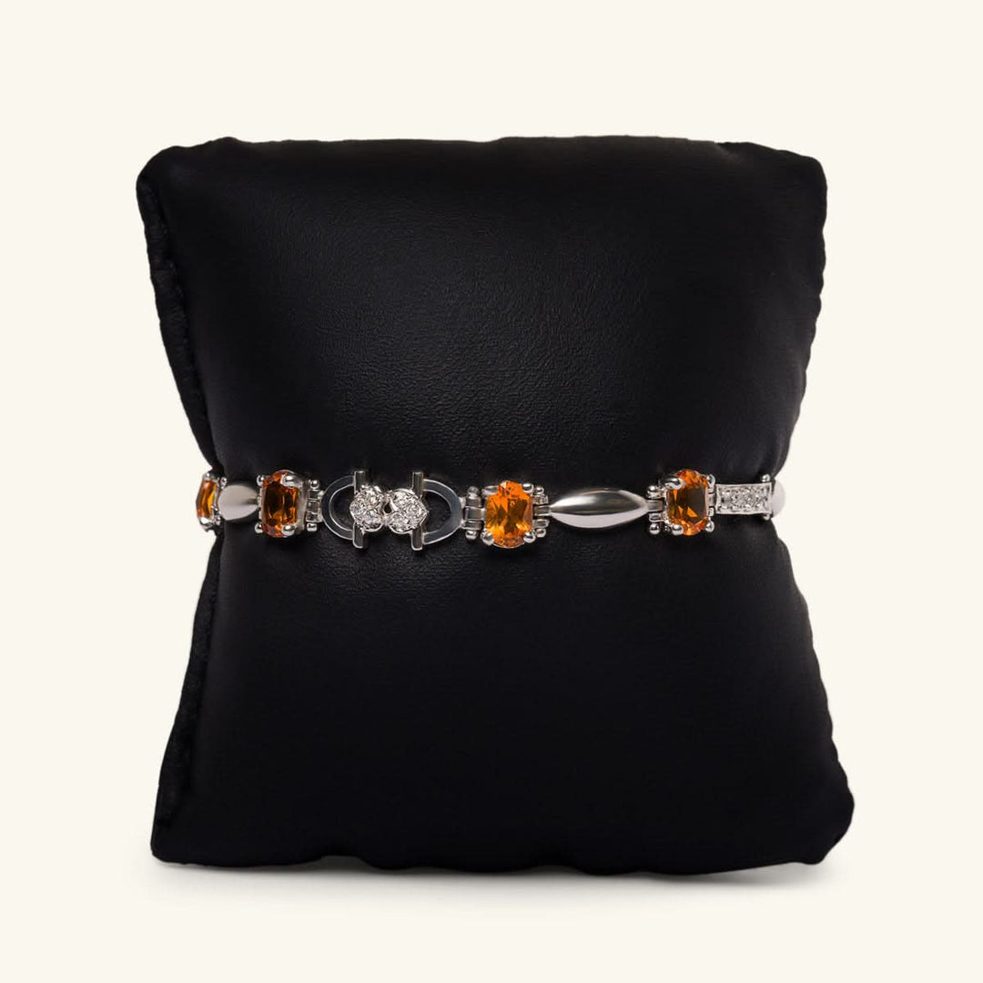 White Gold Orange Bracelet