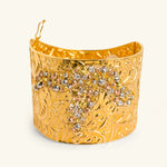 Load image into Gallery viewer, Gold Tri-Color Cuff Bracelet
