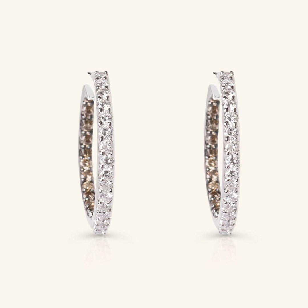 Timeless Brilliance Diamond Hoop Earrings