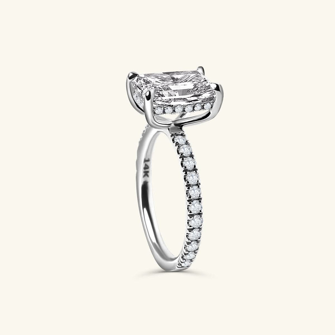 Emerald Lab Diamond Ring