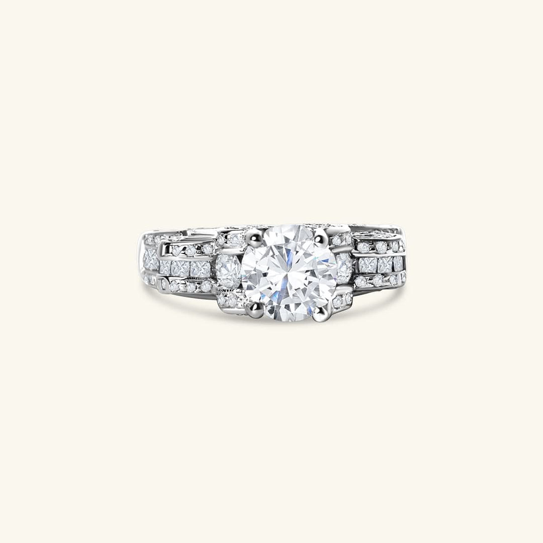 Round Brilliant Diamond Ring with Regal Crown