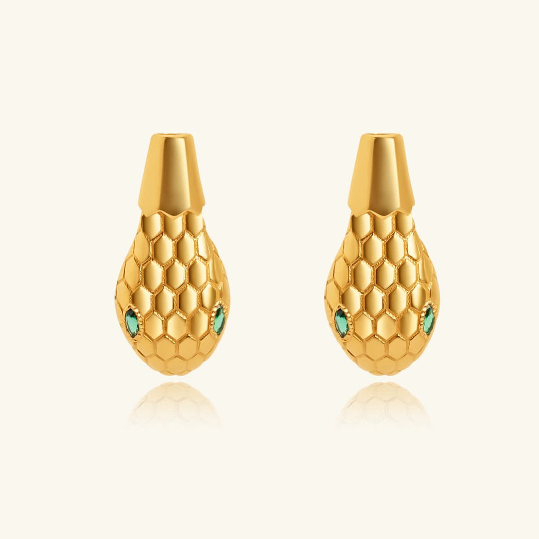 Gold Snake Earrings