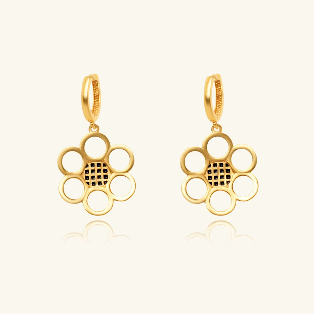 Flower Hoop Earrings