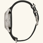 Load image into Gallery viewer, Hack Watch – Ivory Dial, Black Leather Strap
