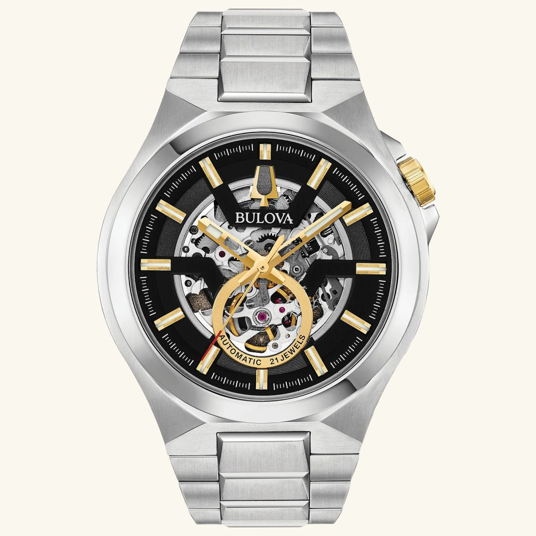 Maquina  – Silver-Tone with Black Dial