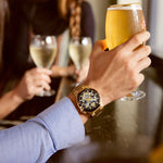 Load image into Gallery viewer, Maquina – Two-Tone Gold &amp; Gunmetal Skeleton Dial
