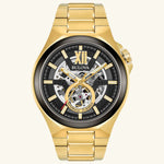 Load image into Gallery viewer, Maquina – Two-Tone Gold &amp; Gunmetal Skeleton Dial
