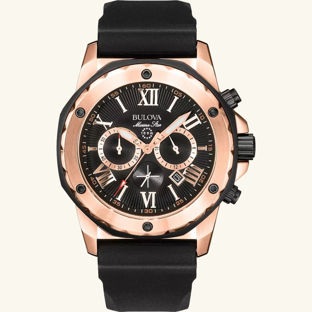 Marine Star Series A,  Black & Rose Dial