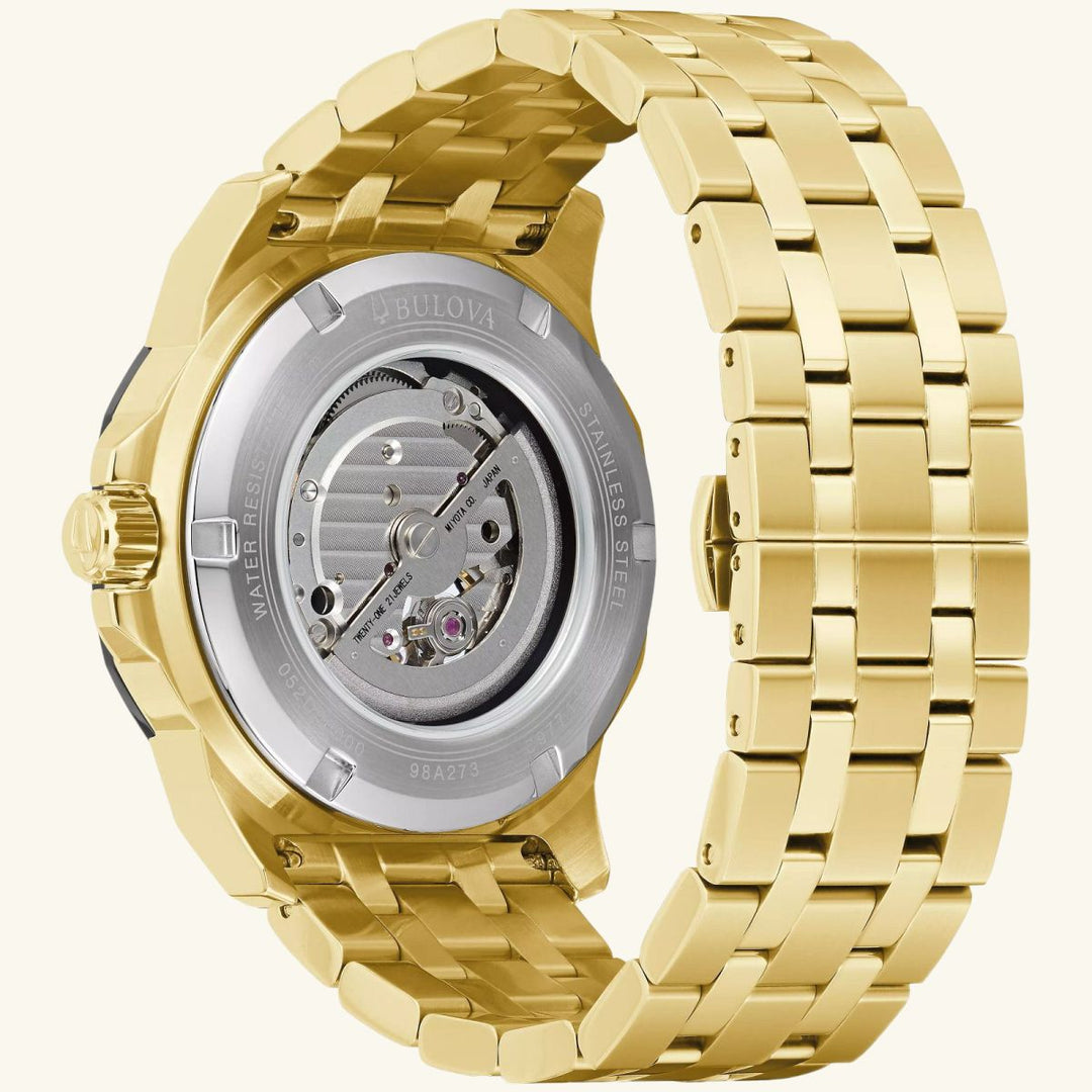 Marine Star Series A, Gold-Tone with Black Dial